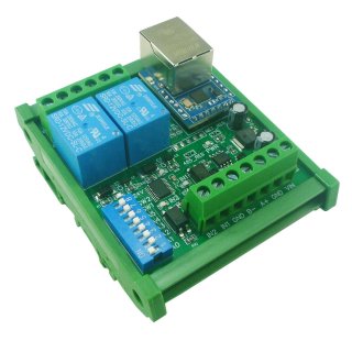 ETROB02 12V with Din Box 2DI-2DO 3 IN 1 Serial Serve/Ethernet/RS485 Relay Module Modbus RTU TCP/IP UART DI-DO Network Controller Switch PLC Remote IO Board