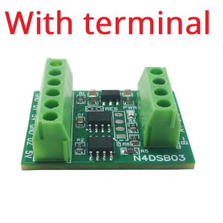 N4DSB03 With terminal 2CH RS485 Modbus -55 to +125C Temperature Collector DS18B20 Sensor Adapter Board HMI PLC Analog Input Remote IO Module