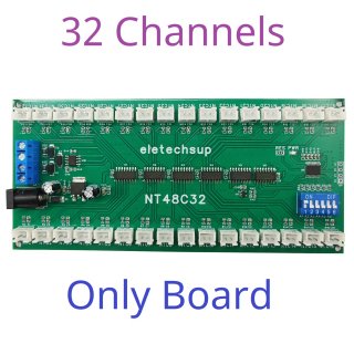 NT48C32 (32CH Only Board) DC 12V 24V 8-32CH RS485 NTC Temperature Collector PLC Analog Acquisition Board Resistance Meter Passive switch on/off detection
