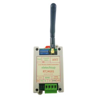 RT24G01 150X UHF Radio Modem 2Mbps Air Data Rate RS485 Fast Transceiver 2.4G 20DBM Quasi-Full-Duplex UART DTU Module For Smart Meter Scale