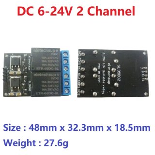 SL35B02 (12V 2 channel) 5V-24 1-4CH Flip-Flop Relay Module Bistable Self-locking Trigger Time Switch Turn on/off PLC Board