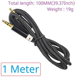 TB467 (1M Cable)Cable3.5MM Male to Male Aux Audio Cable Gold Plating Copper Core Wire For 7.83HZ Schumann Resonance Signal Generator and Antenna