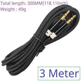 TB467 (3M Cable)Cable3.5MM Male to Male Aux Audio Cable Gold Plating Copper Core Wire For 7.83HZ Schumann Resonance Signal Generator and Antenna