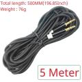 TB467 (5M Cable) 3.5MM Male to Male Aux Audio Cable Gold Plating Copper Core Wire For 7.83HZ Schumann Resonance Signal Generator and Antenna