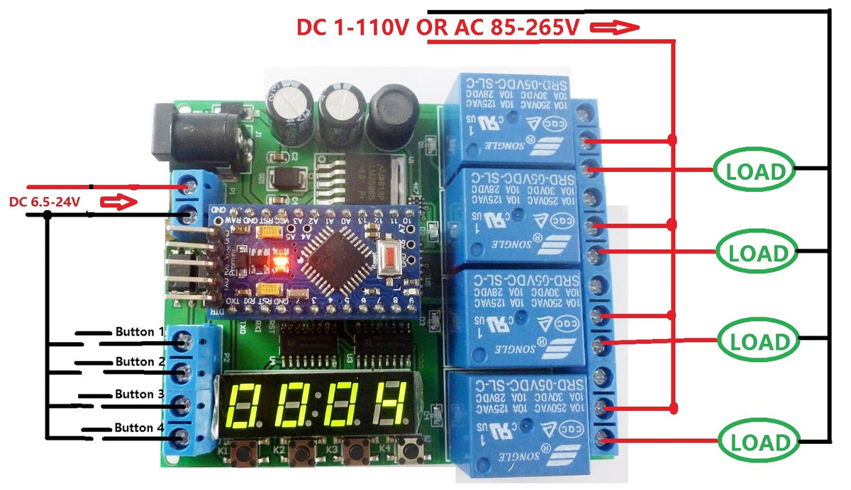 IO22C04 5V 12V 24V Pro mini PLC Board for Arduino LED Cycle Delay Timing Timer Relay diy