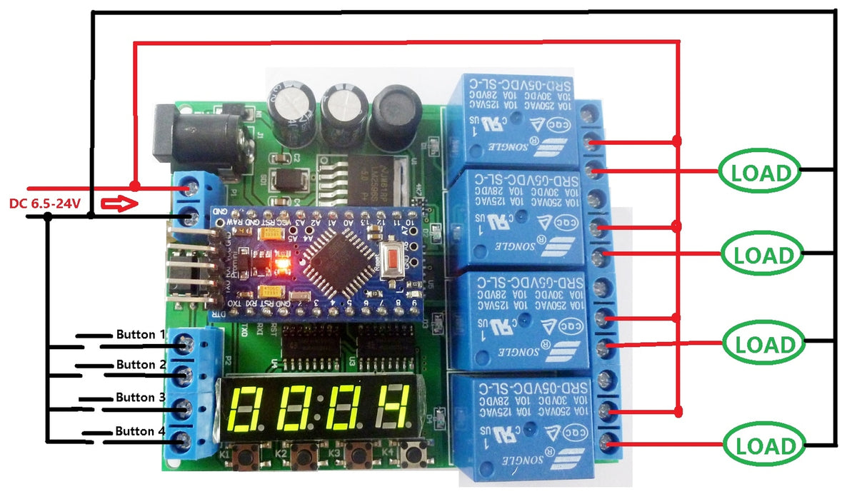 IO22C04 5V 12V 24V Pro mini PLC Board for Arduino LED Cycle Delay Timing Timer Relay diy