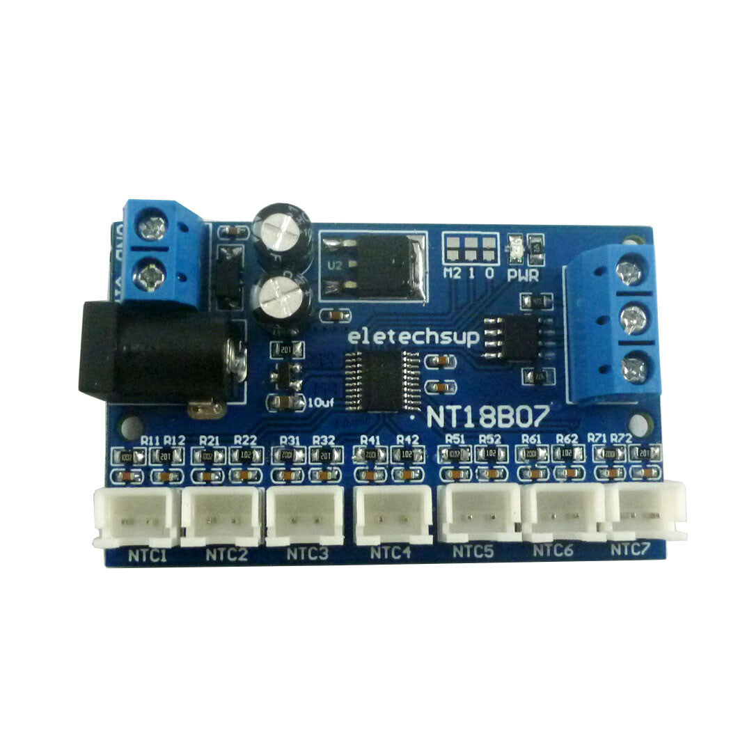 NT18B07 7CH DC12V RS485 10K NTC Thermistor Temperature Sensor Module Modbus Rtu UART PLC TB438 TB439