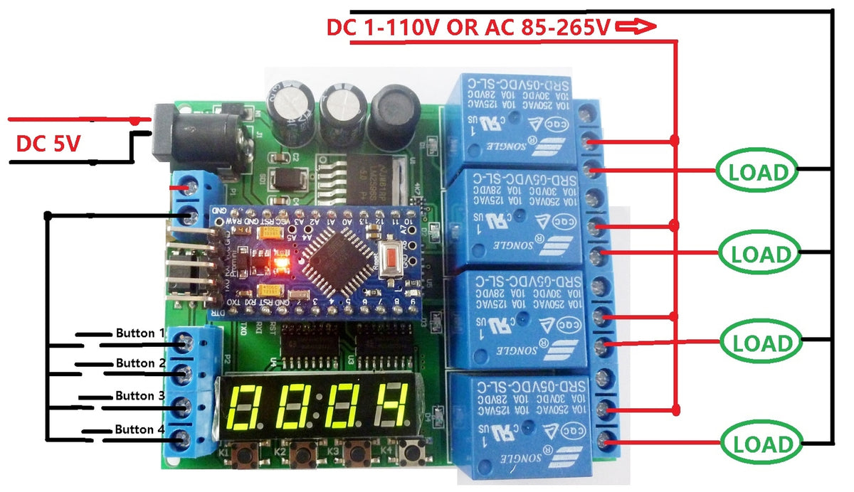 IO22C04 12VDC 24V 4Ch Pro mini PLC Board Relay Shield Module for Arduno diy Delay Timer