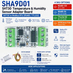 SHA9D01 SHT30 Temperature Humidity Sensor Module RS485 TTL Modbus RTU Adapter Board for Arduino UNO ESP32 Weather Station