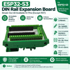 DNDINS3 ESP32-S3 Screw Terminal Expansion Module DIN Rail Mount Adapter 3.96mm 26-16AWG Wire Range Industrial IoT DIY