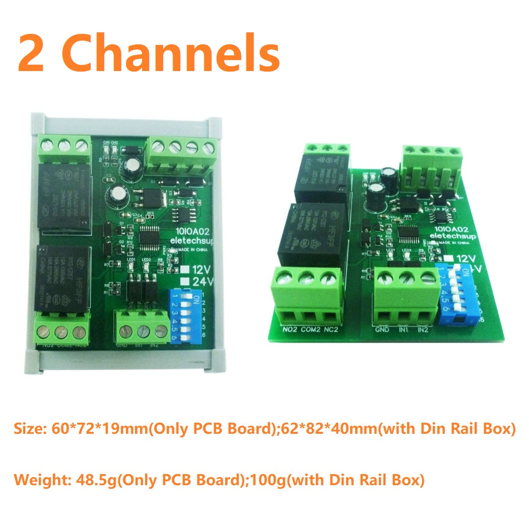 DC 12V 1/2/4/8/12 Channel Isolation DI-DO PLC IO Expanding Board RS485 Relay Module 10IOA01 10IOA02 10IOA04 10IOA08 10IOA12 Modbus RTU Code 01 05 15 02 03 06 16
