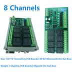 DC 12V 1/2/4/8/12 Channel Isolation DI-DO PLC IO Expanding Board RS485 Relay Module 10IOA01 10IOA02 10IOA04 10IOA08 10IOA12 Modbus RTU Code 01 05 15 02 03 06 16