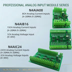N4AIA08 N4AIB16 N4AIC24 8-24CH 4-20mA Current Transducer – RS485 Modbus RTU Analog Input Module with 12-bit ADC for PLC SCADA