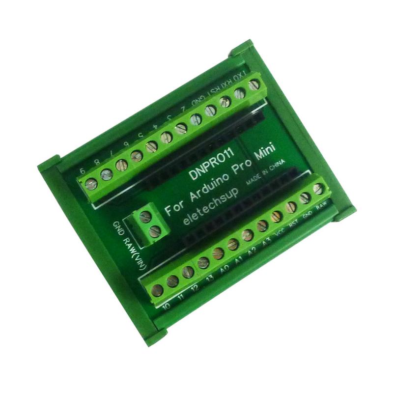 DNPRO11 DIN Rail Mount Screw Terminal Block Adapter for Arduino pro Mini Board Industrial Controllers 11 Positions