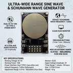 SMKYF34 4CH 0.01-500KHz High-Precision 7.83 Resonance Generator Ultra Low Frequency OLED Generator Resonator Meditation Sleep Aid Device