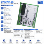 DNUNA16 6AI 6DI 4DO RS485 I/O Expansion Board for Arduino UNO R3 DC 7-30V Analog Data Acquisition Module 0-20mA 4-20mA 0-10V