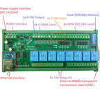 ETAIC04 ETVOD08 ETIOE16 Ethernet Remote IO Module – 4/8/16CH 10A Relay Modbus TCP RTU MQTT with RS485 DIN Rail for PLC SCADA