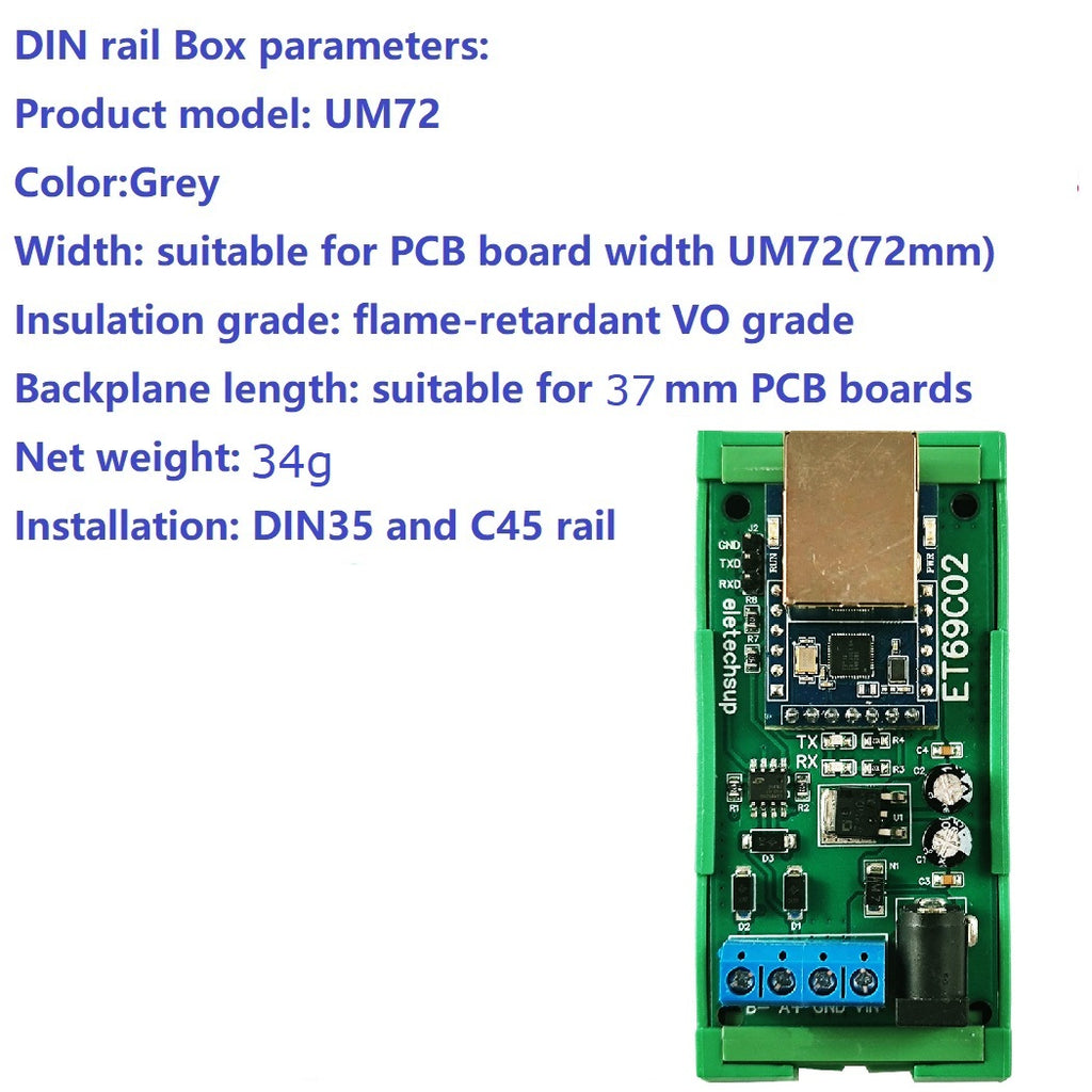 ET69C02 Ethernet to RS485 Modbus Gateway – RJ45 to RS485 Converter with MQTT TCP/IP Support for PLC SCADA Industrial IoT