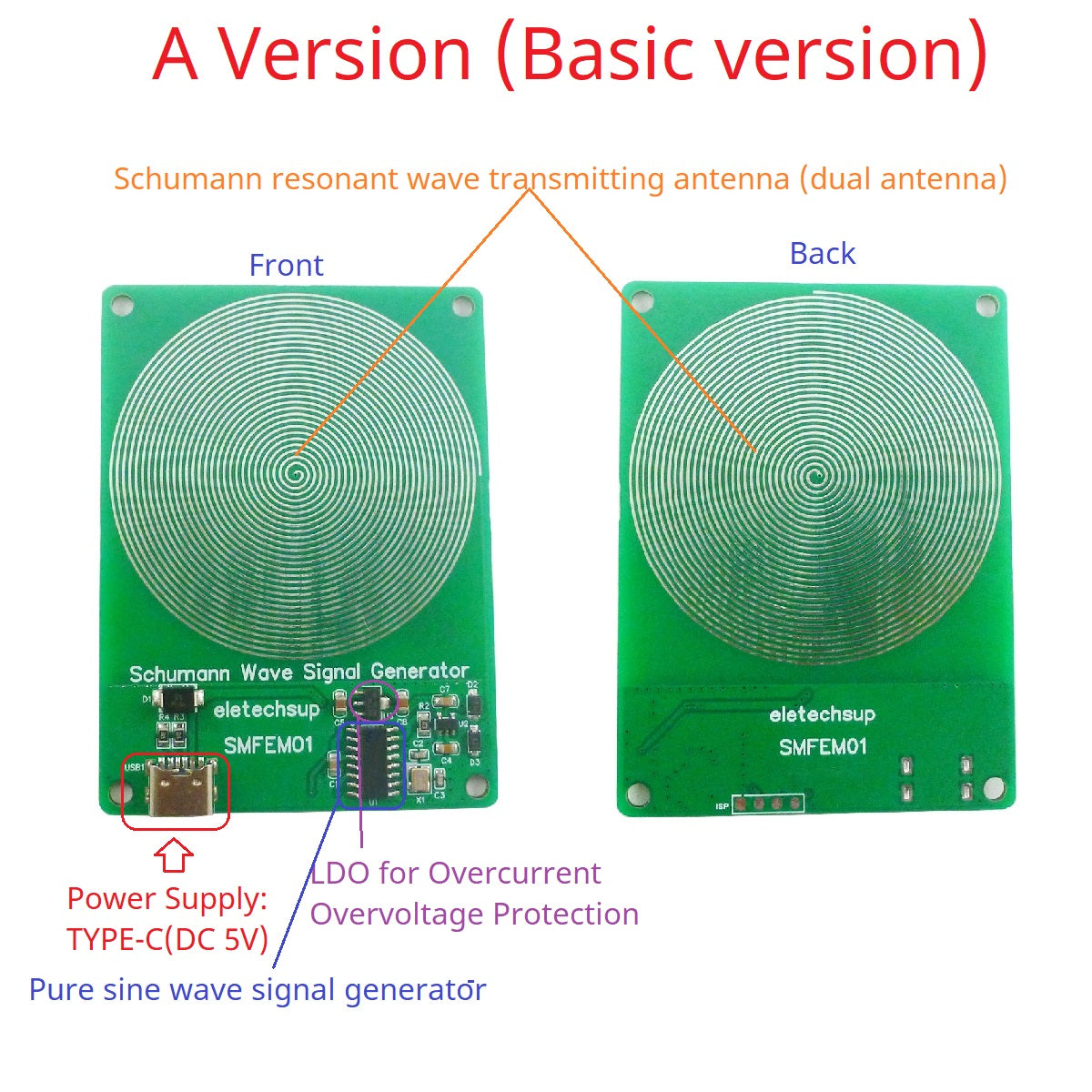 SMBTN01 SMFEM01 Mini Schumann Resonance Generator – 7.83Hz Pure Sine Wave Portable Earth Frequency Booster for Sleep Aid Meditation & Relaxation