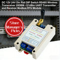 RT5BF01 433MHz DIN Rail RS485 Wireless Transceiver – 20dBm Modbus RTU Module with DIP Switch for PLC Industrial Automation