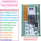 DNMPB28 16AI-16DI-16DO Relay Board for Arduino MEGA2560 Pro – 4-20mA/0-10V Analog Input RS485 Modbus MOS Relay IO Expansion