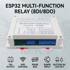 ES30E08 8DI 8DO Relay Module RS485 PLC Controller Shield for 30Pin ESP32 Development Board DC 12V 24V NPN Input