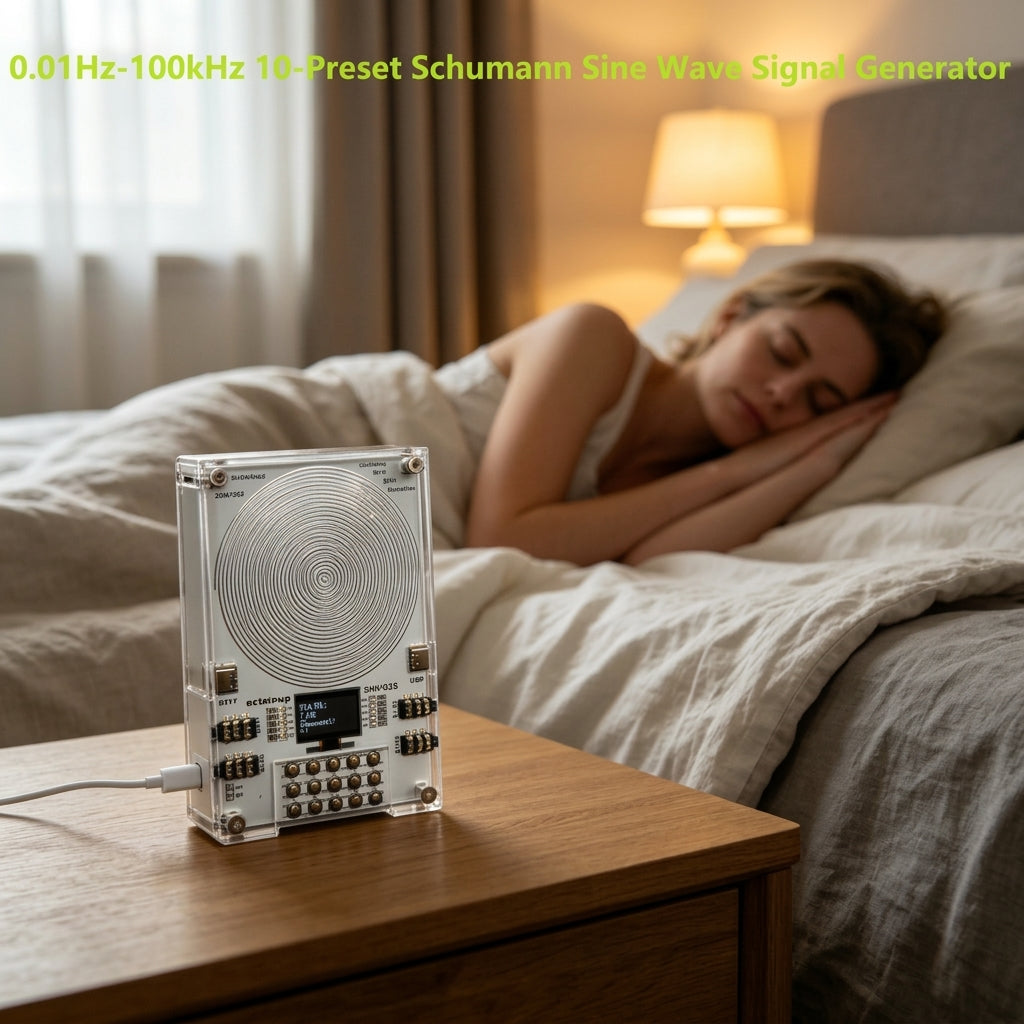 10CH Preset Frequency 0.01-100KHZ Adjustable Schumann Resonance Pure Sine Wave Signal Generator Meditation Sleep Aid Devices SMKYG35