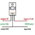 DD0505MD 5V Boost Converter – 2.8-4.5V to 5V DC-DC Step-Up Power Module for USB 18650 Power Bank ESP8266 DS18B20 LCD