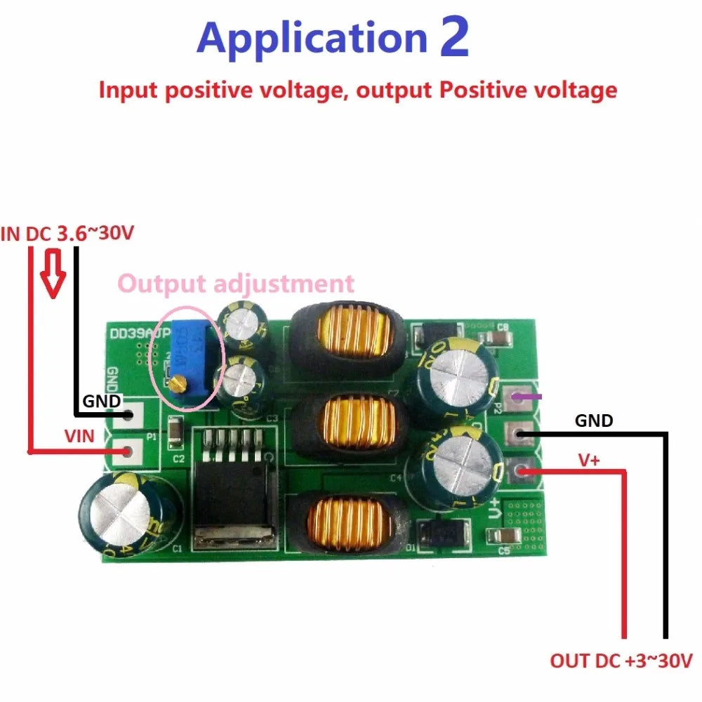 20W Boost-Buck Dual Output Module – DC 3.6-30V to ±3-30V Adjustable Step-Up/Down Converter for Audio Op-Amp Dual Power Supply DD39AJPA DD39AJPB
