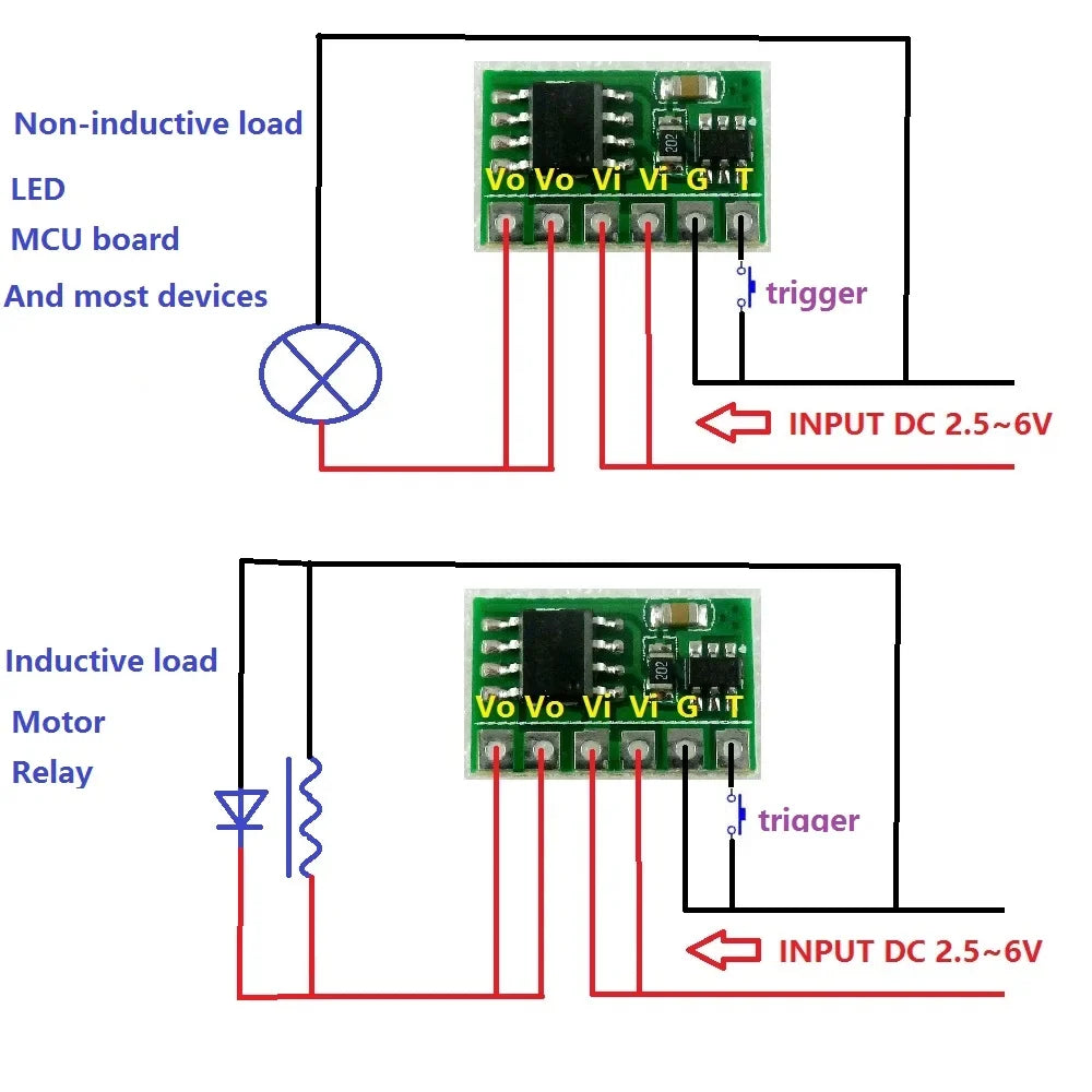 IO15B01 6A DC 3V 3.3V 3.7V 5V Electronic Switch Latch Bistable Self-locking Trigger Module for Solar Panel