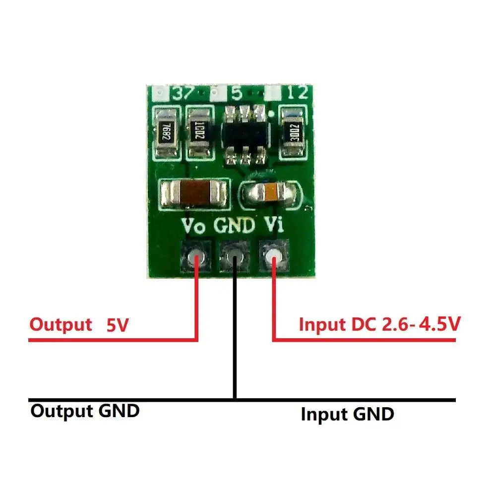 DD0512MA Mini 5W Boost Converter – DC 2.6-6V to 3.7V/5V/12V Adjustable Step-Up Regulator Module for DIY Electronics