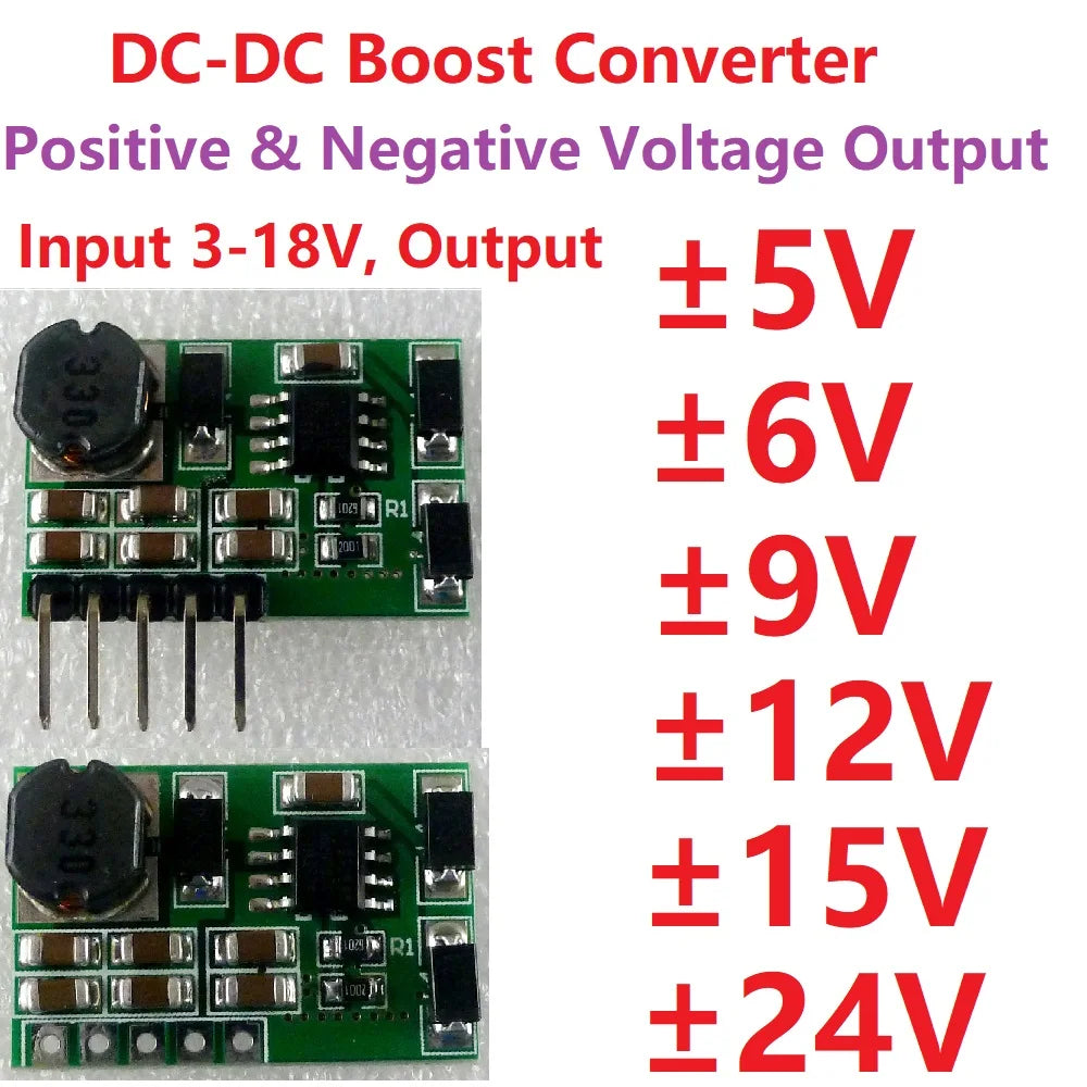 +/- 5V 6V 9V 12V 15V 24V Dual Output DC Boost Converter Module DD1718PA