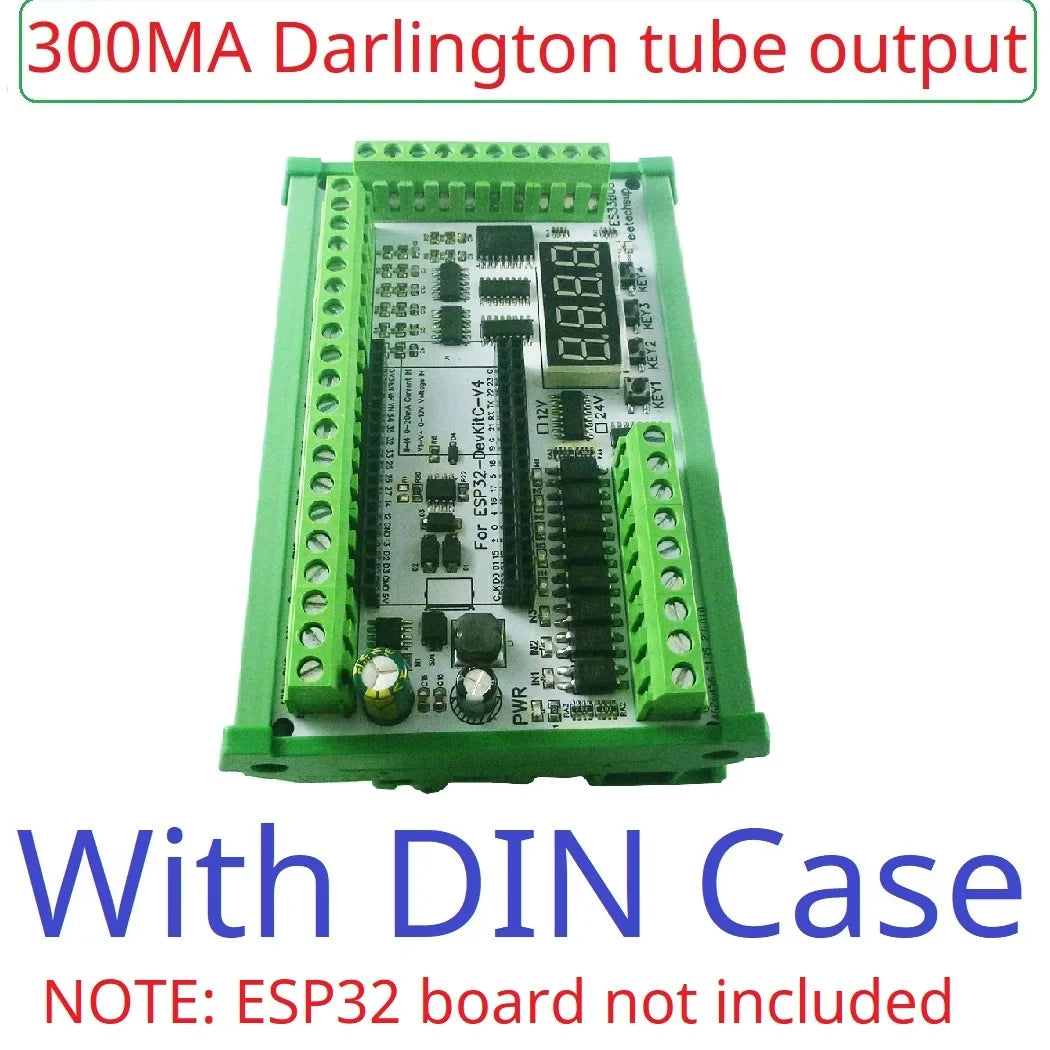 ESP32 38PIN IO Expansion Board ES32A08 Relay ES33B08 Opto-isolated Input 4x 0-10V 4x 4-20MA Digital Tube Display Automation