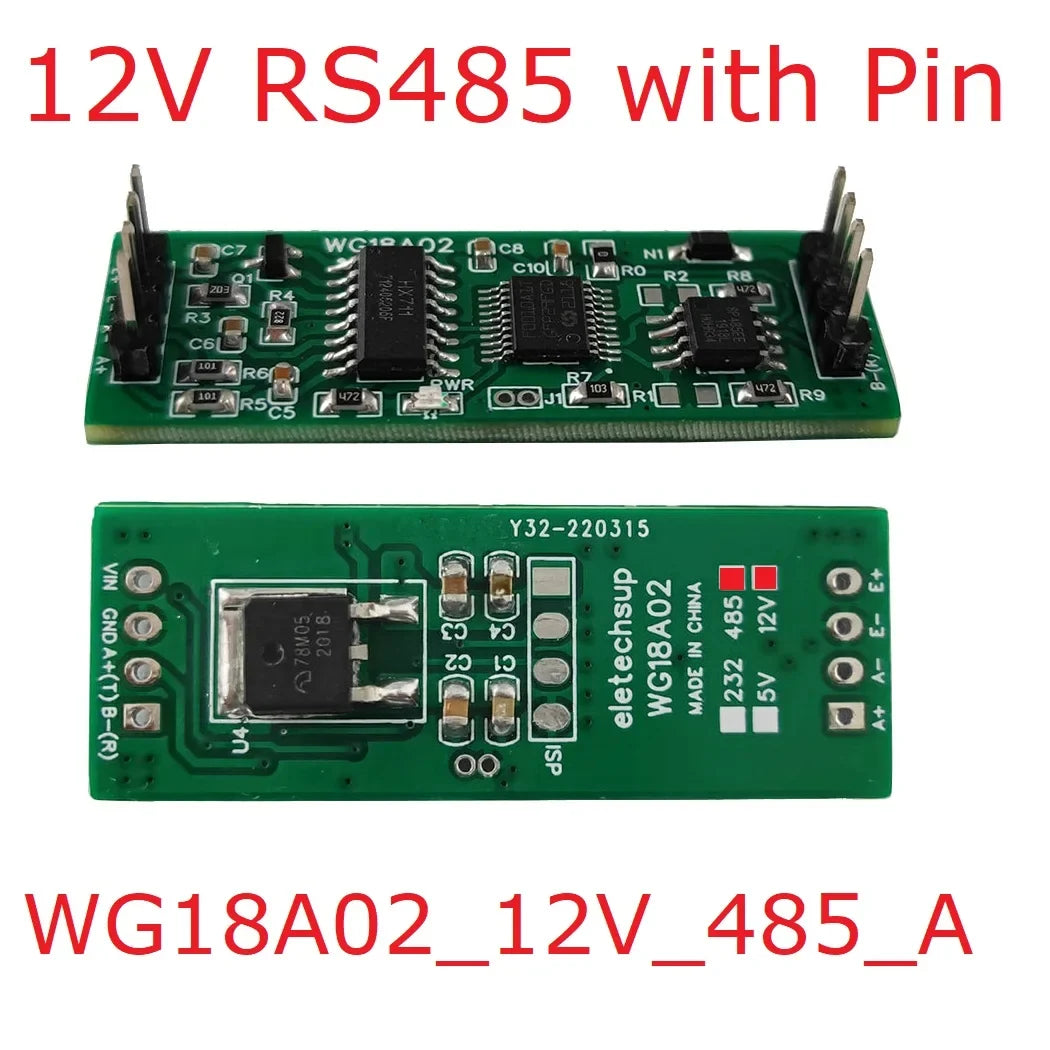 WG18A02 HX711 RS485 Modbus RTU Weight Sensor Module – 24-bit ADC Electronic Scale Board with 5V/12V Input for PLC SCADA
