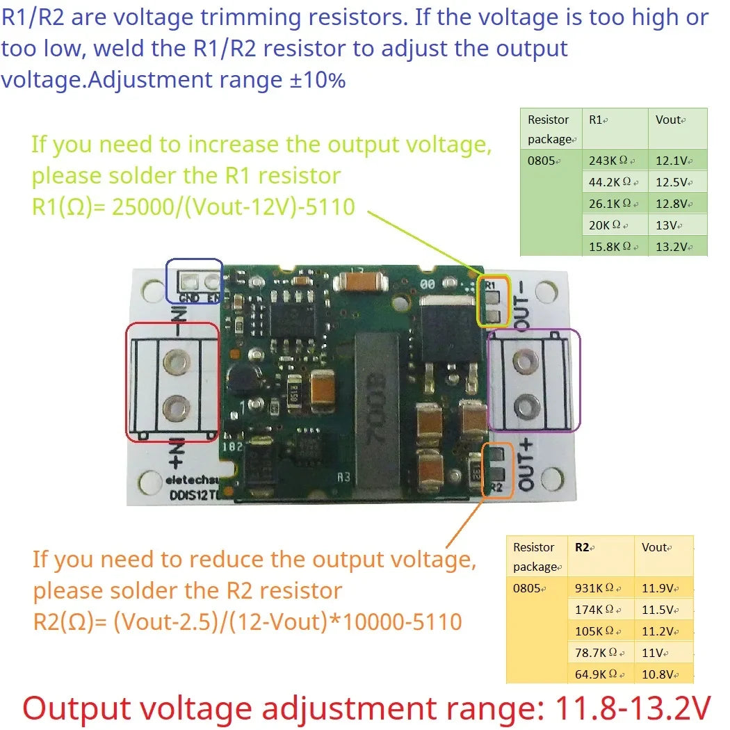 DDIS12TD 36V 48V 60V to 12V 1.3A Isolated DC-DC Converter – 18-75V Step-Down Regulator Module with Isolation Protection for E-Bike Solar UPS