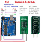 DM43B04 4pcs 4bit 7Seg I2C IIC LED Digital Tube Display Module For Arduino For UNO MEGA2560