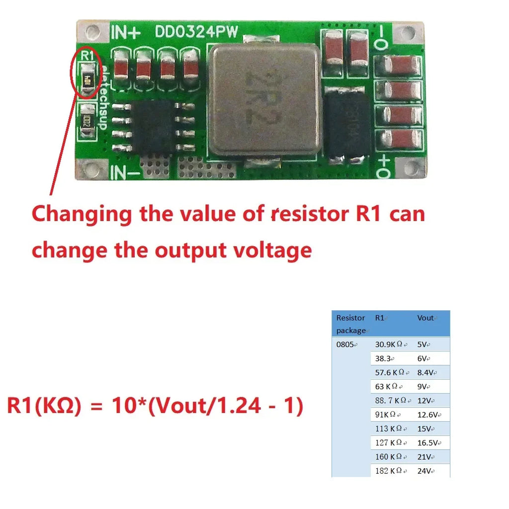 DD0324PW 25W DC-DC Boost Converter Module 3.7V 4.2V 5V Input to 5V 8.4V 12V 12.6V 15V 16.8V 21V 24V Voltage Regulator