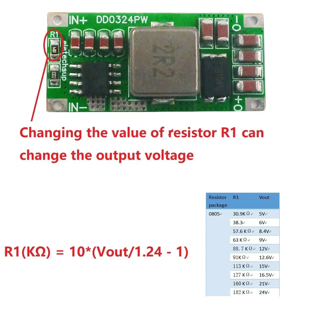 DD0324PW 25W DC-DC Boost Converter Module 3.7V 4.2V 5V Input to 5V 8.4V 12V 12.6V 15V 16.8V 21V 24V Voltage Regulator