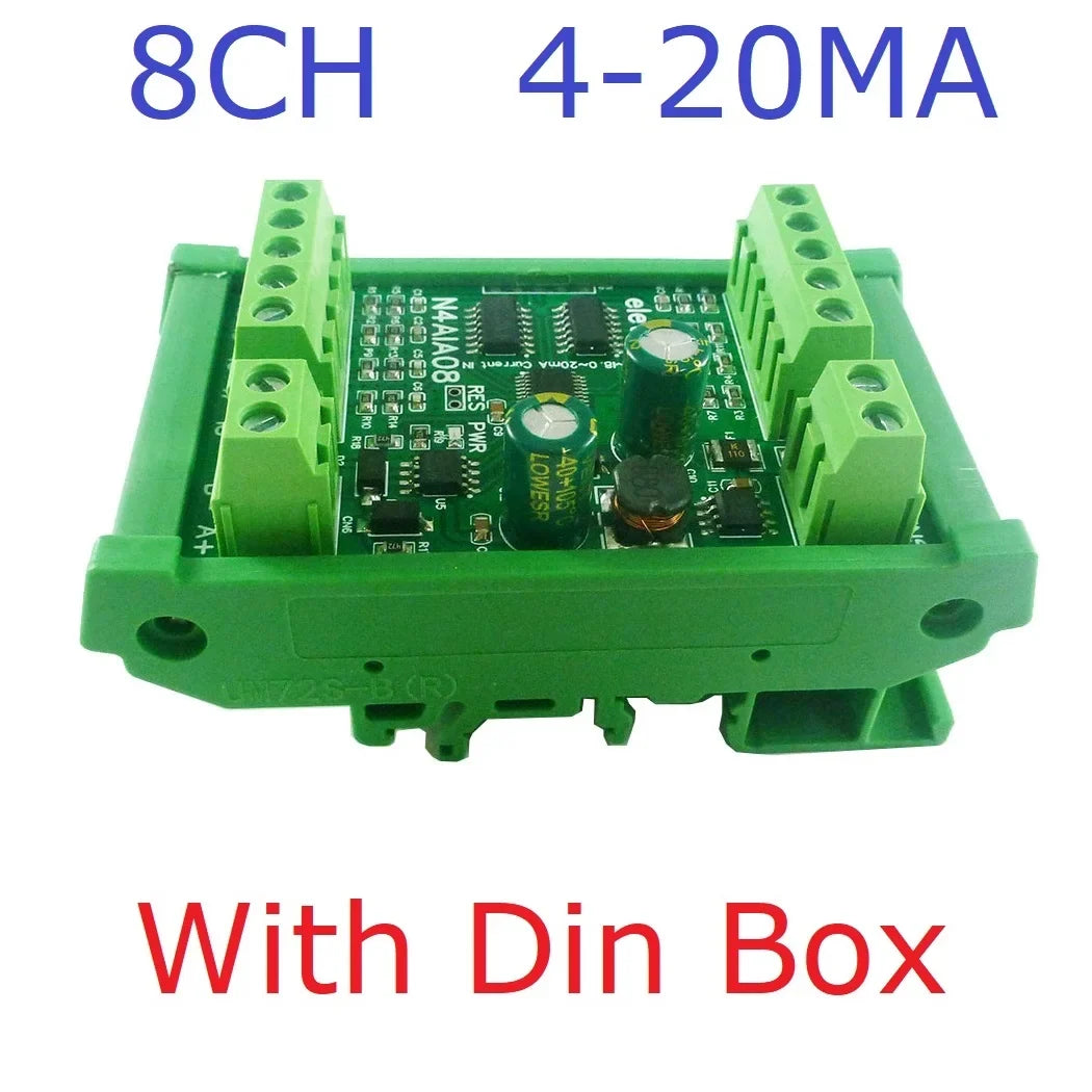 N4AIA08 N4AIB16 N4AIC24 8-24CH 4-20mA Current Transducer – RS485 Modbus RTU Analog Input Module with 12-bit ADC for PLC SCADA