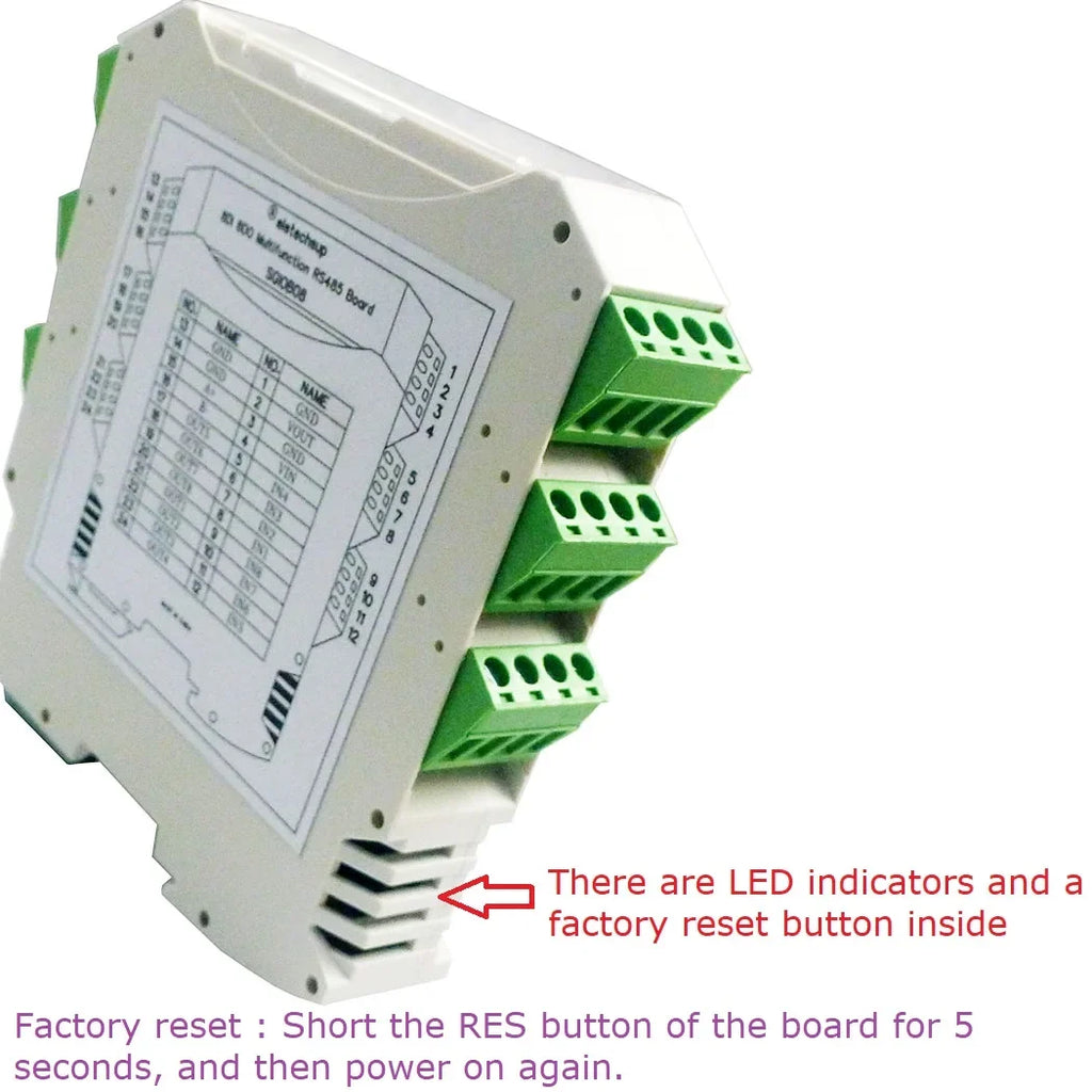 SGIOB08 Ultra-Thin Safety Barrier IO Module – 8DI-8DO RS485 Modbus RTU with 3000VDC Isolation for PLC Industrial Equipment