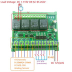 R4DIK04 R4DVI04 Modbus RTU RS485 Remote IO Module 4AI 4DI 4DO 4-20mA 0-20mA 0-5V 0-10V Relay Board 12V 24V