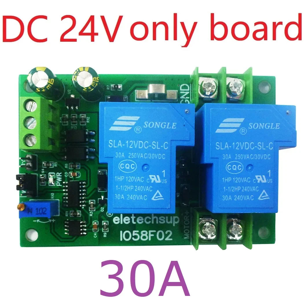 10A 20A 30A DC 12V 24V Brushed Motor Overload OveDC 12V 24V Power Brurcurrent Short Circuit Protector Forward Reverse Controller IO57E02 IO58F02