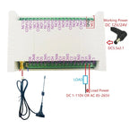 RC44B12+RF34C12 12CH 433MHz 20dBm FSK Rolling Code Wireless Relay Kit – Moisture Proof Garage Door & Smart Home Controller
