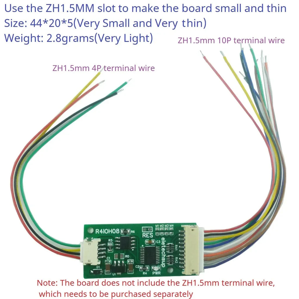 R4IOH08 Mini 8CH RS485 Multifunction DI-DO Module – 5 Modes NPN/PNP Configurable Digital IO Board Modbus RTU for PLC Expansion DC 5V/12V/24V