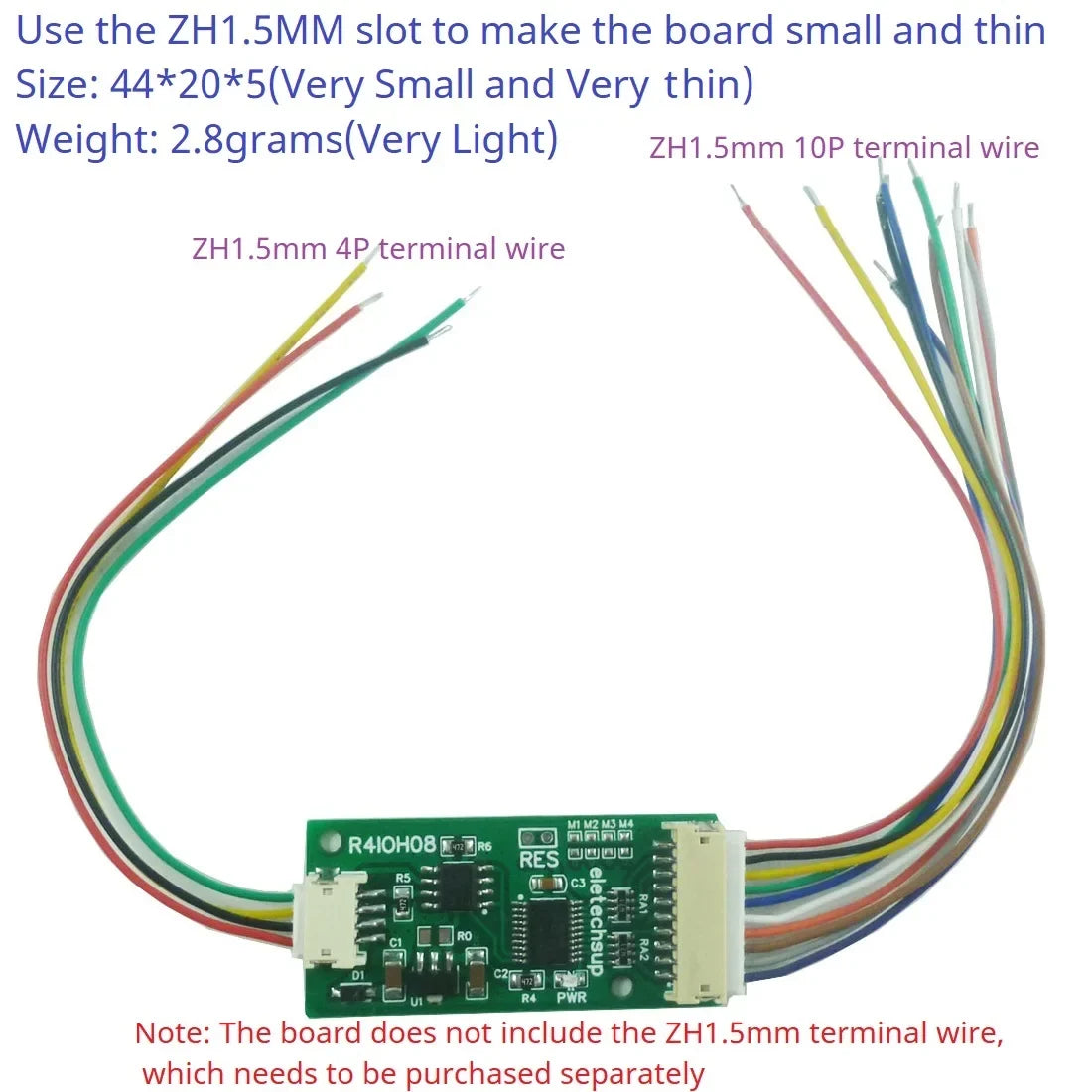R4IOH08 Mini 8CH RS485 Multifunction DI-DO Module – 5 Modes NPN/PNP Configurable Digital IO Board Modbus RTU for PLC Expansion DC 5V/12V/24V