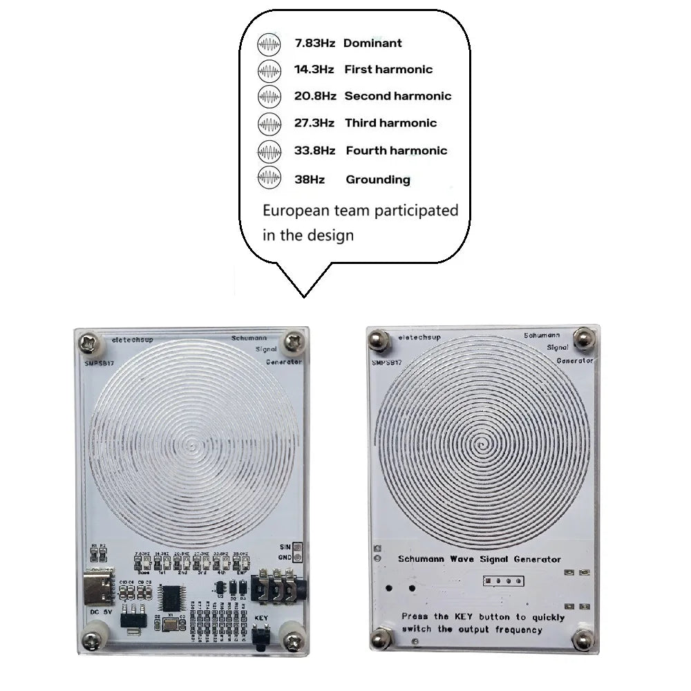 SMPSB17 7.83Hz Mini Schumann Wave Generator for Sleep | Acrylic