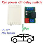 IO32G01 20A DC 12V Car ACC Trigger Delay Power-Off Relay Module – Timing Switch for Dashcam Stereo Ambient Light Vehicle Accessories