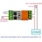 R4ROM01 3A Mini RS485 Relay Module – Low Noise 5V/12V/24V Modbus RTU Remote IO Board with 6 Control Commands for PLC Smart Home
