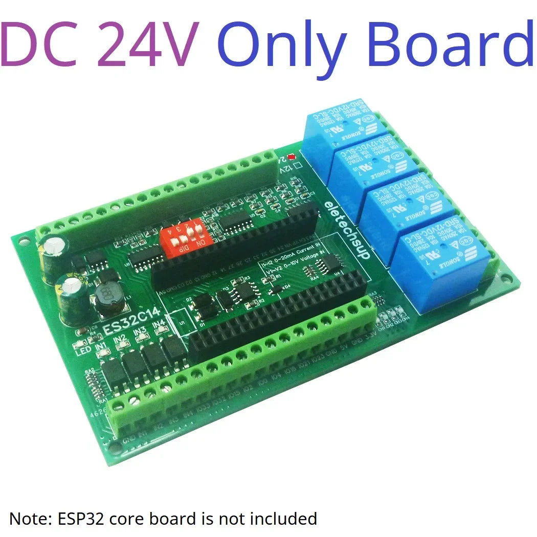 ES32C14 ESP32 Multifunction Expansion Board 2AO 2AI 4DI 4DO for Arduino WEB MQTT Ethernet Network Http