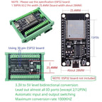 DNLCB30 ESP32 3.3V 5V Bidirectional Level Converter High Speed 1MHz IO Shifter for UART SPI I2C ESP32 30P Expansion Board Din Rail Mount